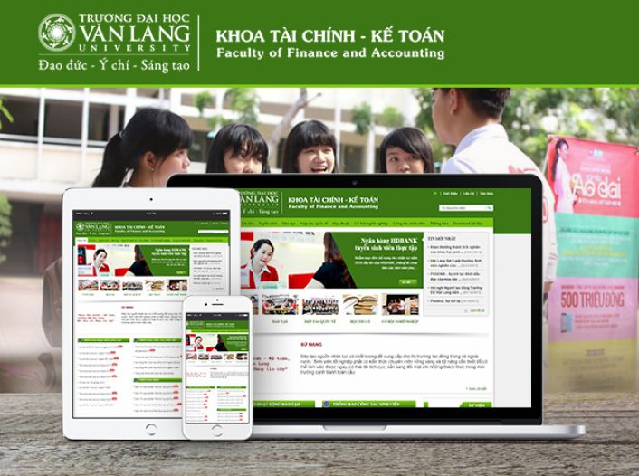 Thiết kế website - Khoa kế toán trường Văn Lang