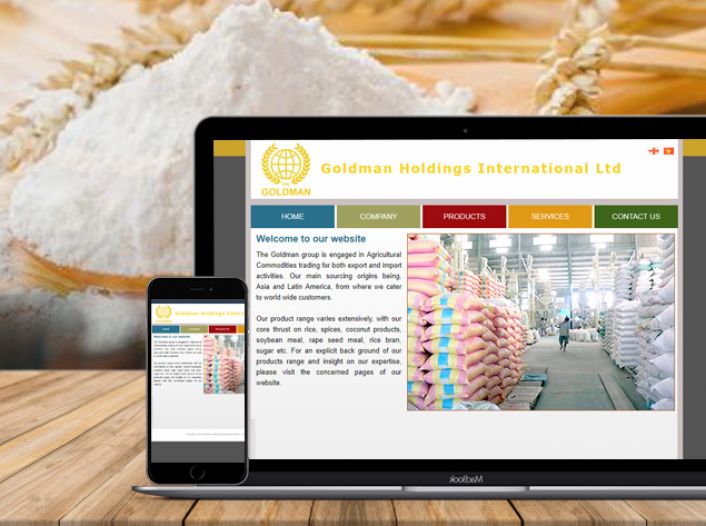 Thiết kế website - Thiết kế web Tập đoàn kinh doanh sản xuất nông sản Goldman